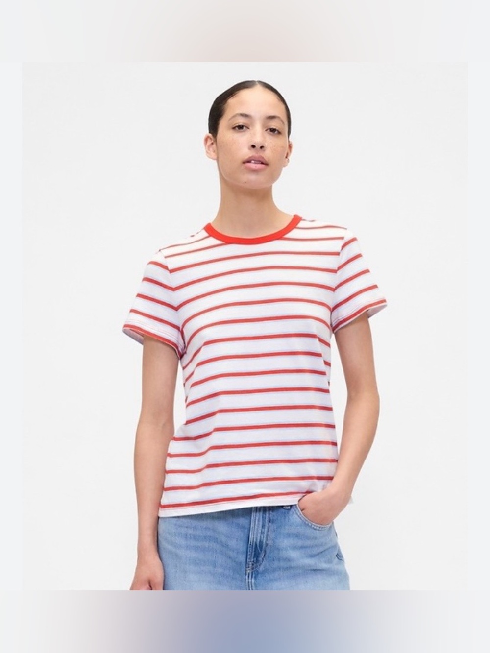GAP Favorite Stripe Crewneck T-Shirt Size Small